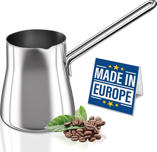 CEZVE Cafetière Turque 500ml Acier Inoxydable à Induction - Idéale Pour Café Et Lait