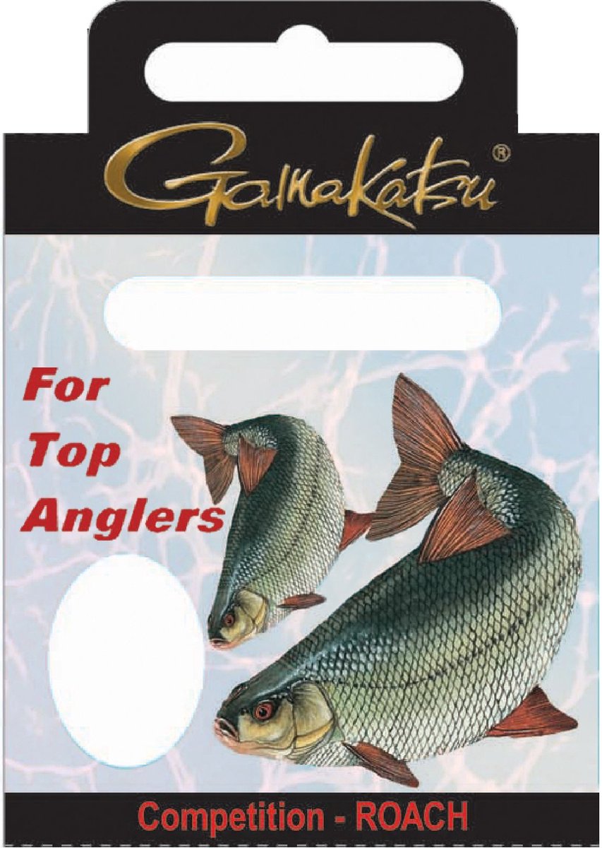 Gamakatsu Onderlijnen Competition Roach Haak 1010R - 22cm (10 pcs) - Maat : 22cm - haak 18 - 0.10mm