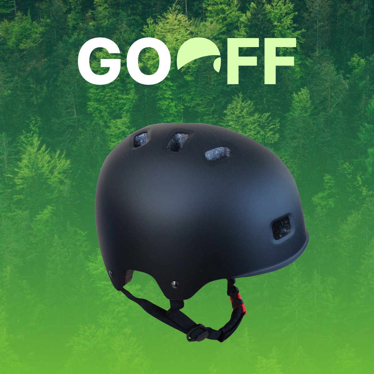 GOOFF® Skate Snorscooter helm | brede pasvorm | 14x ventilatie | matzwart | lichtgewicht (L)