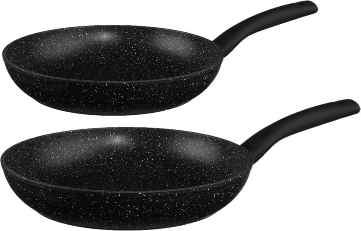 Secret de Gourmet Koekenpannen Palermo - D26 en D30 cm - Alle warmtebronnen - Zwart