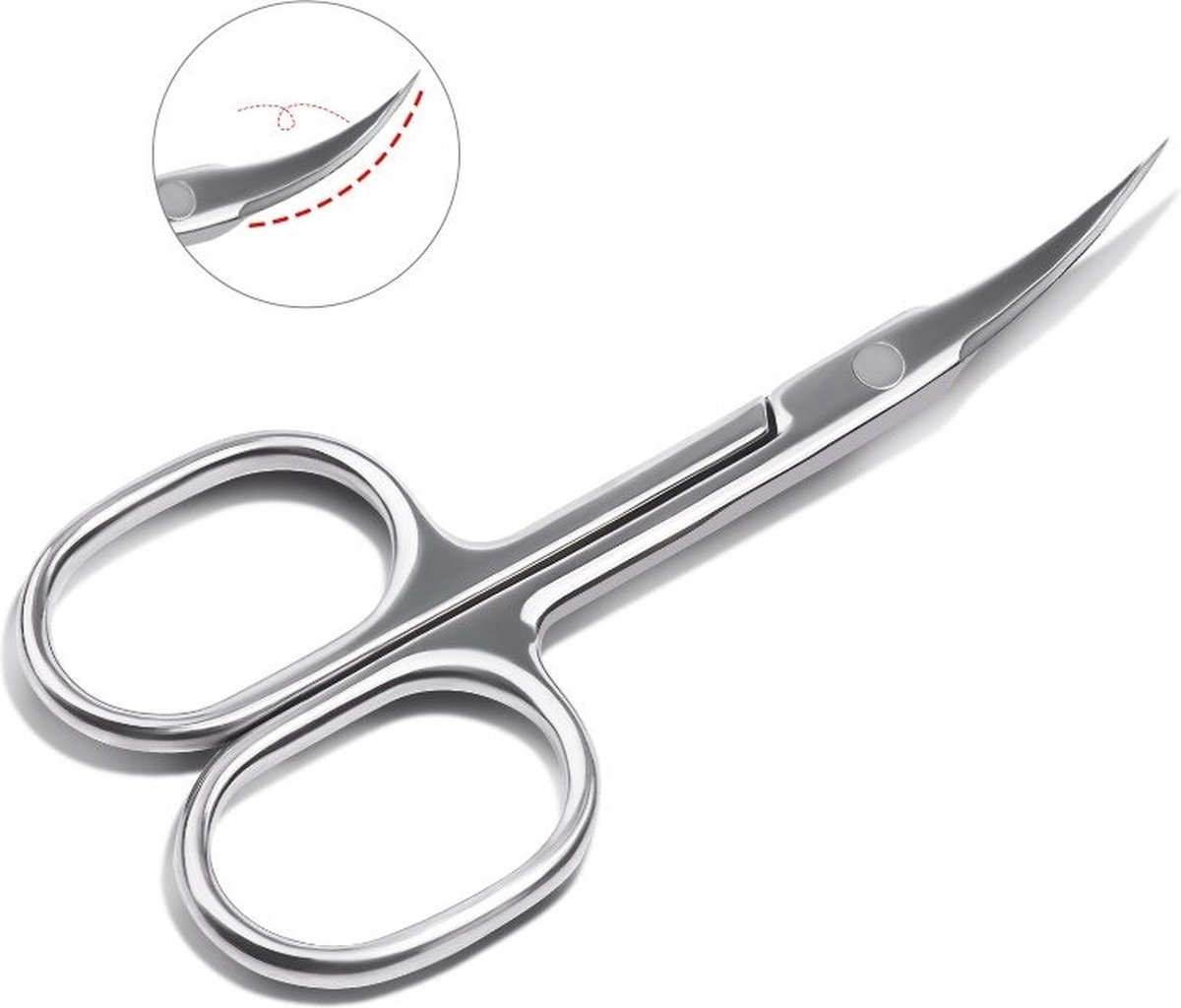 Goedkoopste WiseGoods Premium Nagelriem Schaar - Huidverzorging Nagels - Huid Schaartje - Nagelschaar - Manicure Tool - Trimmer - RVS - Zilver