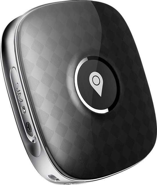 Reptrek® Minitrek 4G GPS Tracker met kind / senioren / huisdier volgsysteem - Zwart - 4.7 x 4.2 x 1.5 cm