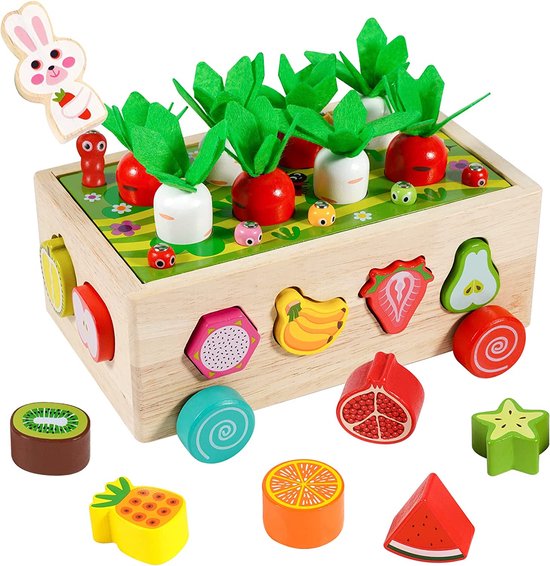 Flightmode-Kiztoys Montessori Speelgoed vanaf 1 jaar, houten speelgoed,  7-in-1... | bol.com