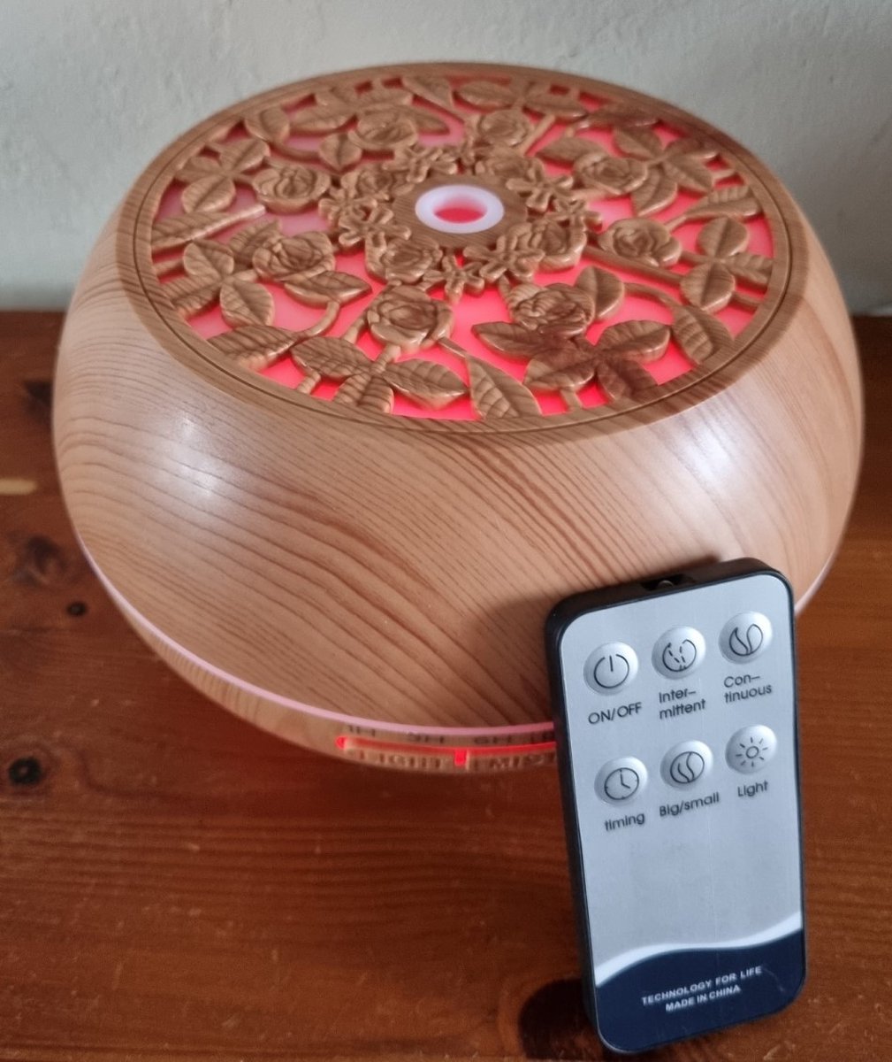 Goedkoopste Aroma Diffuser - Diffuser - aromatherapie - Verneverlaar - Lucht bevochtiger - 550ML - olie verdamper - Roze Licht