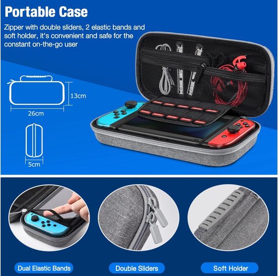 BEBONCOOL Switch Housse de Transport pour Nintendo, Portable