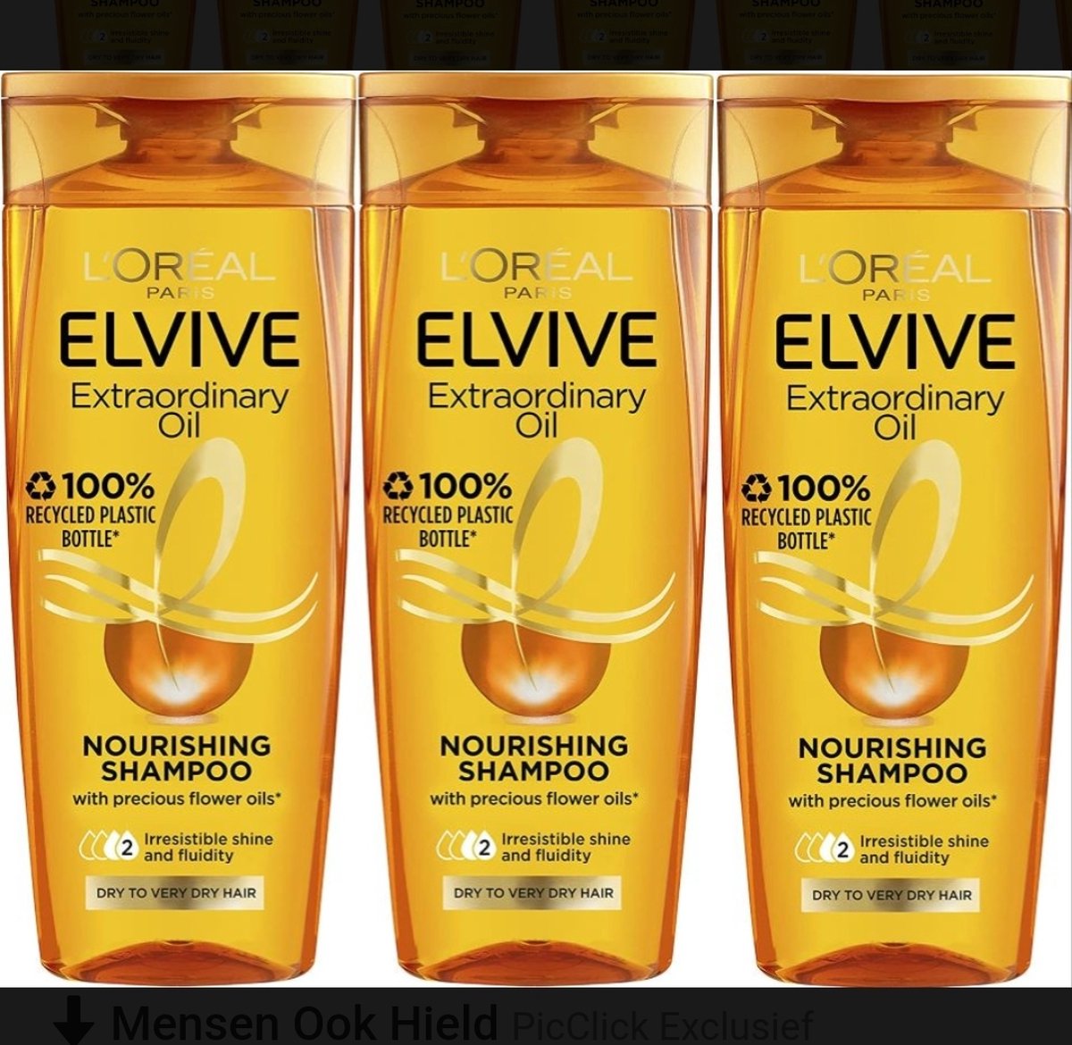 Loreal Elvive Shampoo Nutriente Olio Straordinario 3x400 ml-