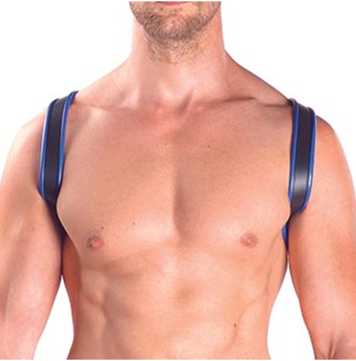 Mister b leren sling harnas premium blauw s/m