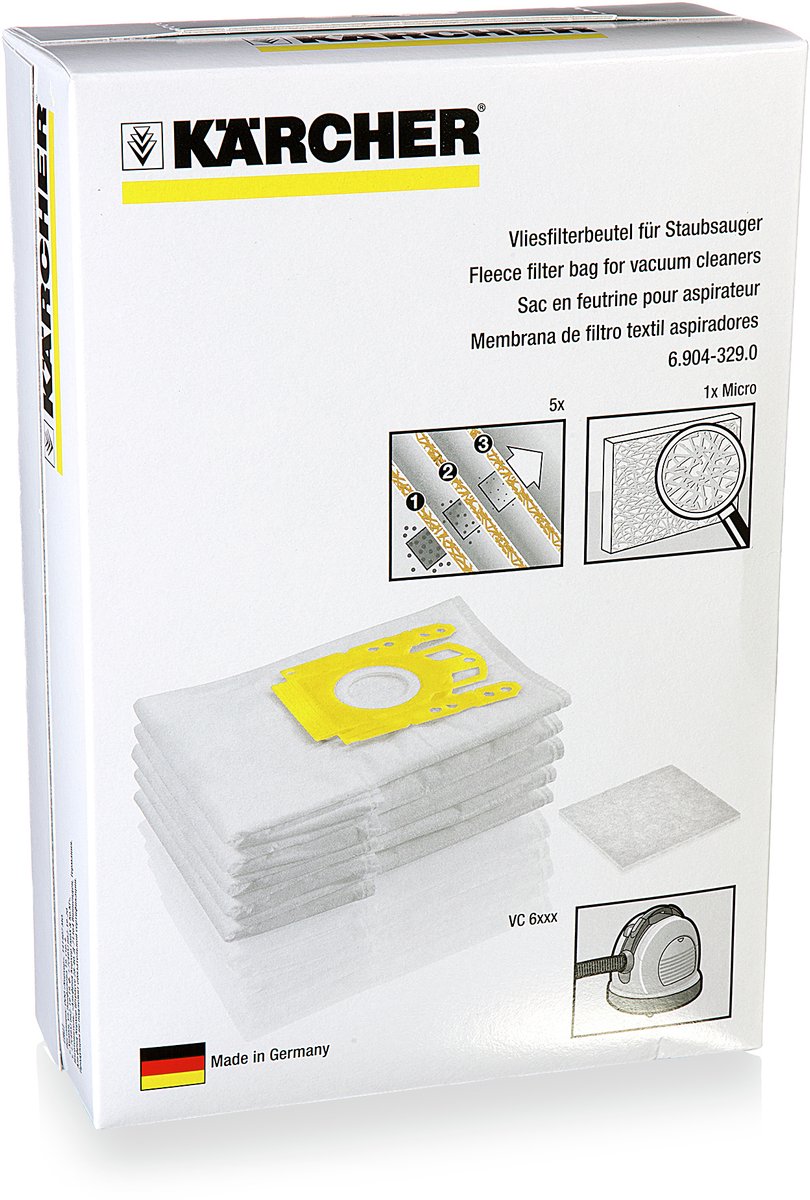 Karcher VC6 Vlies - Stofzuigerzakken - 5 stuks