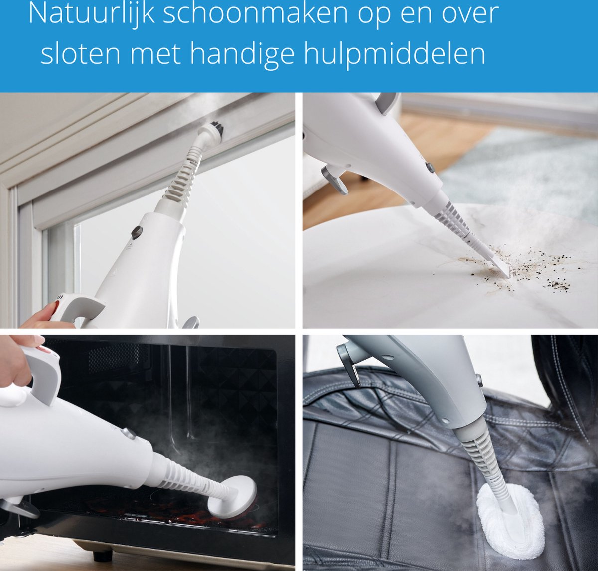 Currero Stoomdweil Stofzuiger Stoomreiniger Dweil Vloermop Vloerenwisser