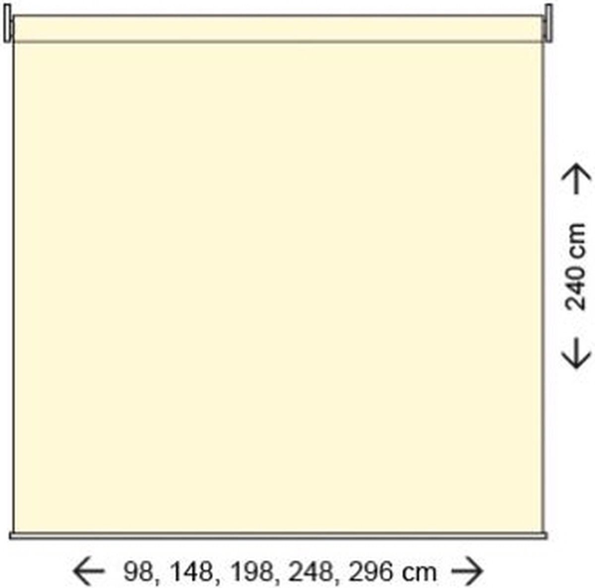 Compleet pakket: Rolgordijn breed 2,48 x 2,4m, Zwart met doekreiniger