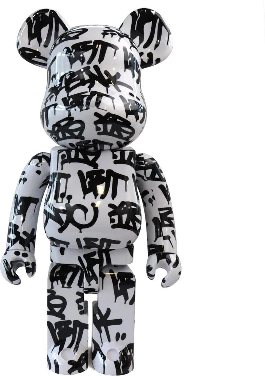 1000% Bearbrick - Lfyt x Krink (Black & White) | bol.com