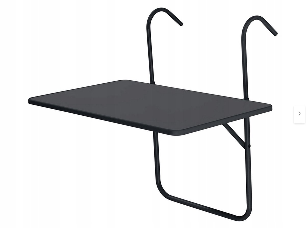 Balkontafel Inklapbaar – Zwart – 40 x 60 x 70 cm – Balkontafeltje Hangend Balkonbar Balkontafels Opklapbaar Hangtafel – Ophangbaar Voor aan het Balkon – Vouwtafel Wandtafel Inklapbare Tafel – Bijzettafel – Buiten Tafeltje Klaptafel thumbnail 4