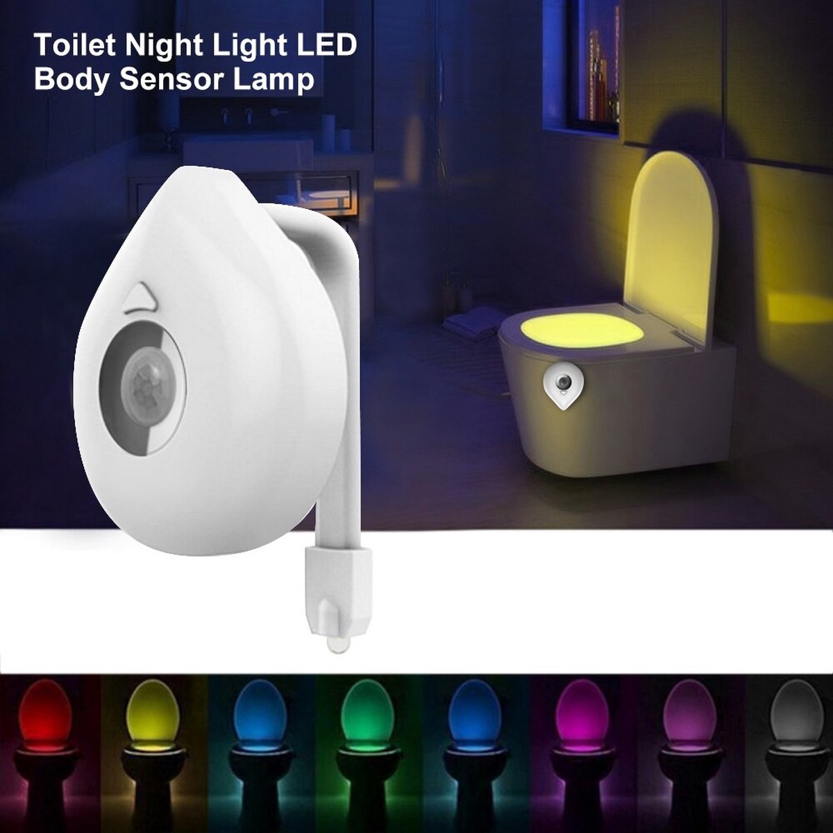 LED RGB Toilet lamp met Bewegingssensor RGB Kleuren met Sensor