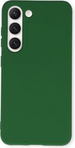 Casemania Hoes Geschikt voor Samsung Galaxy S23 Plus Donker Groen - Extra Stevig Siliconen Back Cover