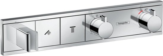 Foto: Hansgrohe rainselect afbouwdeel voor inbouw douchekraan thermostatisch voor 2 functies met handdouchehouder 45 6x90cm chroom