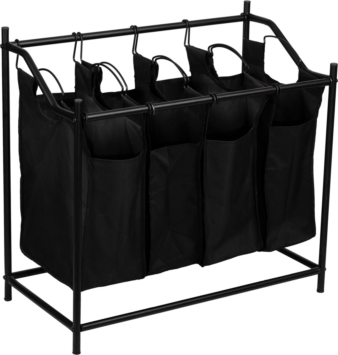 Wasmand Vamdrup met 4 zakken 75x78x40 cm zwart