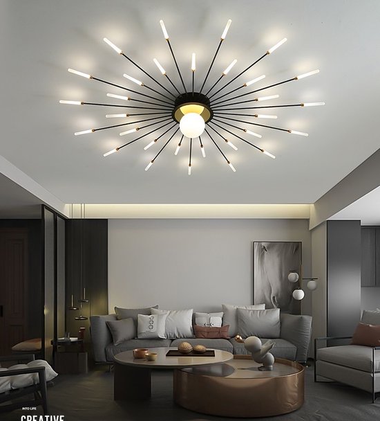 AHXIAOZN Moderne kroonluchter Kristallen lamp, luxe kristallen hanglamp, dimbare ronde kristallen hanglamp, voor eetkamer, keuken, woonkamer, slaapkamer, hal, café, bar (zwart, 80 cm
