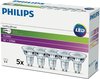 Philips LED Spot GU10 - 4.6W (50W) - Warm Wit Licht - Niet Dimbaar - 5 stuks