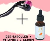 Dermaroller 540 + Gratis Vitamine C Serum - 0.5 MM - Inclusief GRATIS Vitamine C Serum 30 ml - Huidroller - Microneedling - Dermarolling