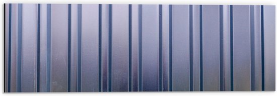 Dibond - Verticale Strepen op Metaal - 60x20 cm Foto op Aluminium (Met Ophangsysteem)