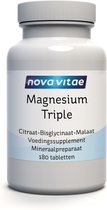 Nova Vitae - Magnesium Triple - 180 tabletten - Voor zenuwstelsel, spieren en geestelijke energie - Vegan