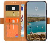 Casecentive Magnetische Leren Wallet case - Portemonnee hoesje - iPhone 12 Mini tan