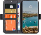 Casecentive Magnetic Leather Wallet case - Étui portefeuille en cuir magnétique - iPhone 12 / iPhone 12 Pro - Noir