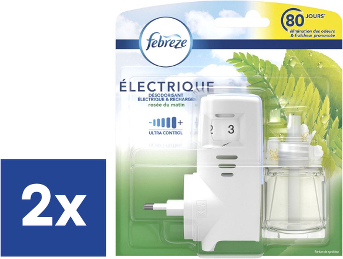 Febreze Ochtend Dauw Elektrische Luchtverfrisser - 20 ml - 2 stuks