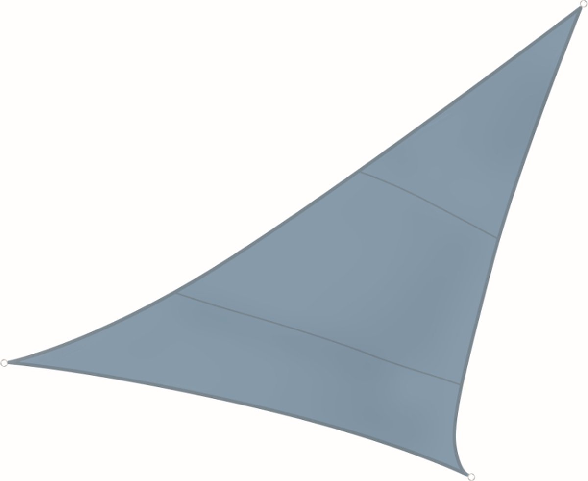 Schaduwdoek - Zonnezeil - Driehoek - 3,6 x 3,6 x 3,6 m - Kleur: Lichtgrijs - Perel