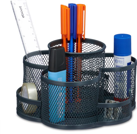 Multifunctionele organizer met 7 vakken, kunstleer, voor het bureau | bol