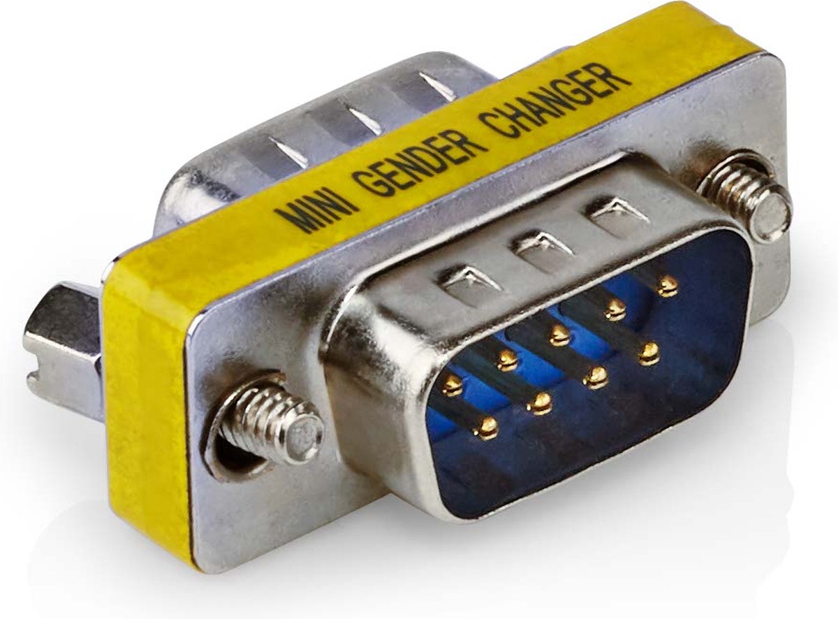 Gender changer RS232 koppelstuk Seriële Adapter 9polig Metaal