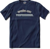 Après-ski Professional | Grappige Apres ski wintersport kleding | - T-Shirt - Unisex - Navy Blue - Maat 4XL