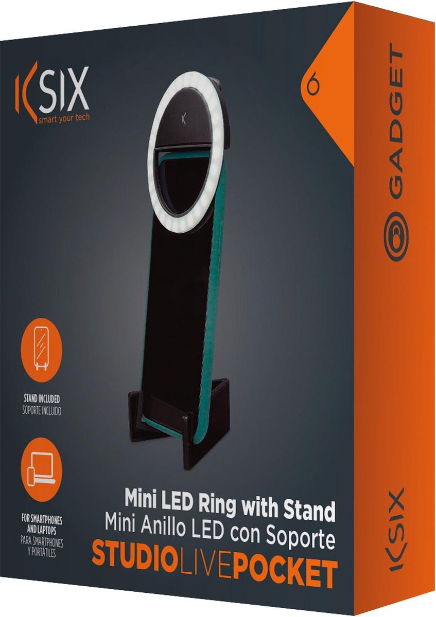 Ksix LED ringlamp, pocket model, diameter 8,5 cm