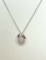 Witgouden collier - 18 karaat - diamant hanger - Casa Gi - sale Juwelier Verlinden St. Hubert - van €975,= voor €799,=