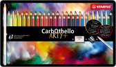 STABILO CarbOthello Crayons Pastel Lime - Coffret métal 48 couleurs
