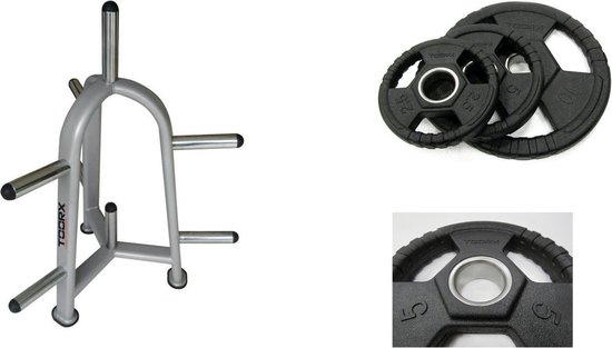 Olympische Halterset 145 kg Rubber-Gripper - Fitness Seller