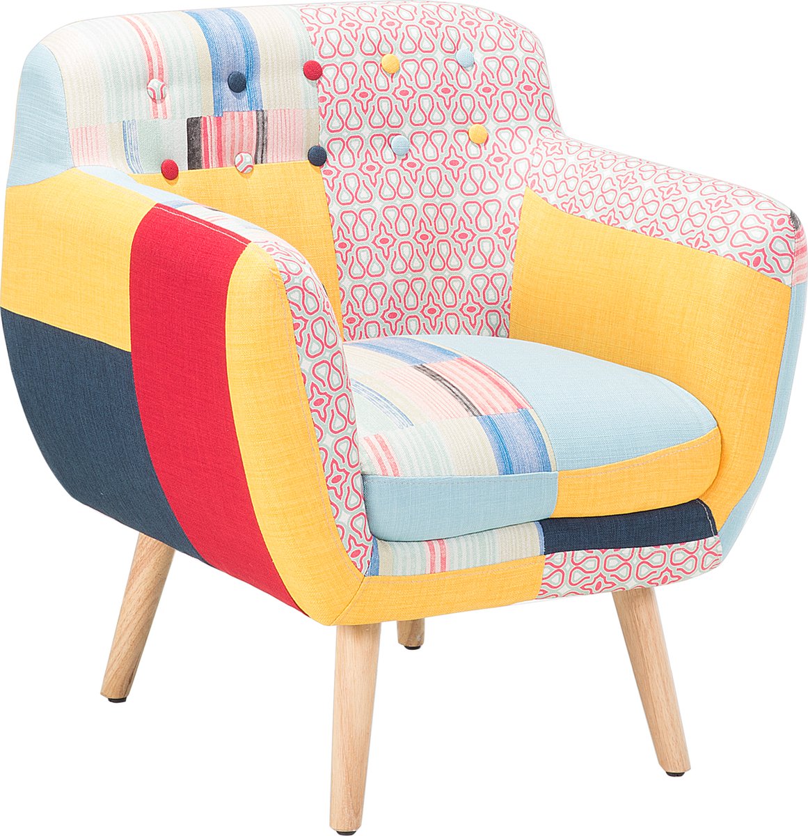 MELBY - Chesterfield fauteuil - Multicolor - Polyester