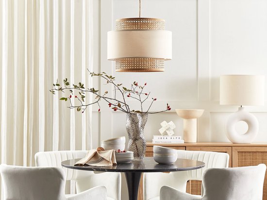 YUMURI - Lampe à suspension - Naturel - Polyester