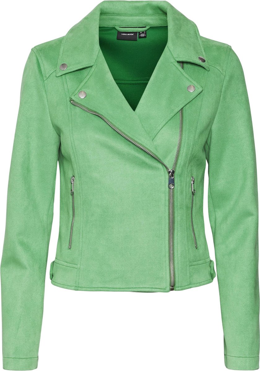 Vero Moda VMJOSE SHORT FAUX SUEDE JACKET BOOS Dames Biker Jacket Bright  Green - Maat M | bol.com