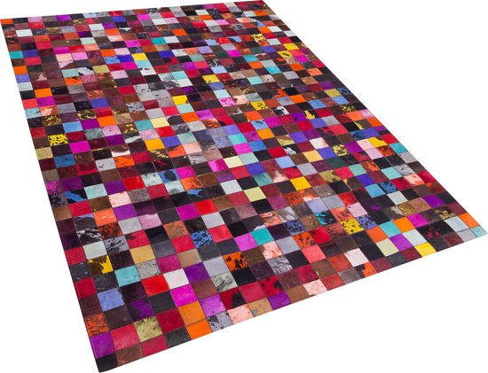 ENNE - Vloerkleed - Multicolor - 200 x 300 cm - Koeienhuid leer