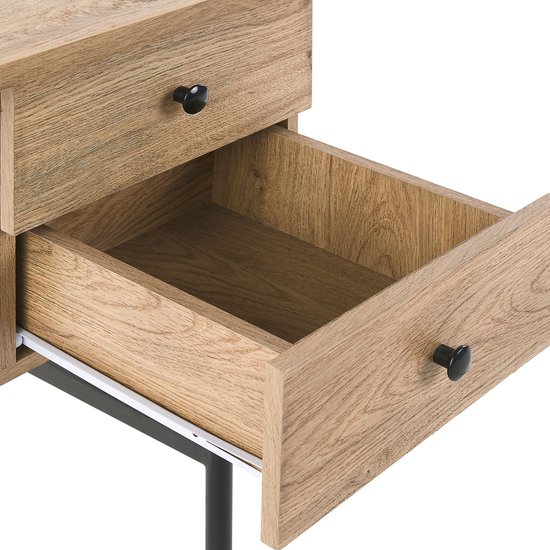 Beliani ABILEN - Bureau - Couleur bois clair - Panneau de fibres de bois