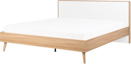SERRIS - Bed - Lichte houtkleur - 180 x 200 cm - MDF