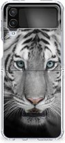 Mobiel Case Geschikt voor Samsung Galaxy Z Flip 4 GSM Hoesje Tijger
