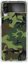 GSM Hoesje Geschikt voor Samsung Galaxy Z Flip 4 Smartphonehoesje Camouflage