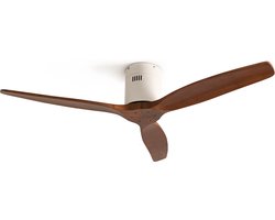 CREATE - Plafondventilator 40W silent Ø132 cm - Met Wifi - Met Afstandsbediening - 6 Snelheden - Timer - Zomer/Winter functie - Wit - WIND CALM