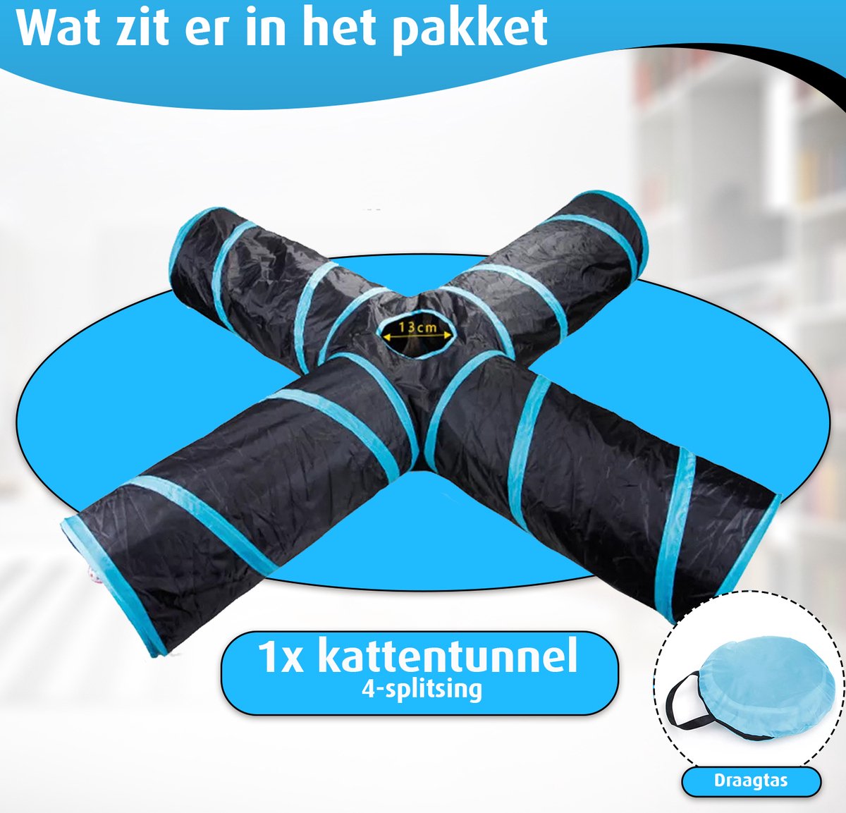 Avont Kattentunnel Donut voor Binnenkatten, Pluizig Kittentunnel Kerstboomrok, Vrijetijds Katten Cirkel Tunnel Bed, Kitty Speelgoed Cadeau Ideeën - Bruin
