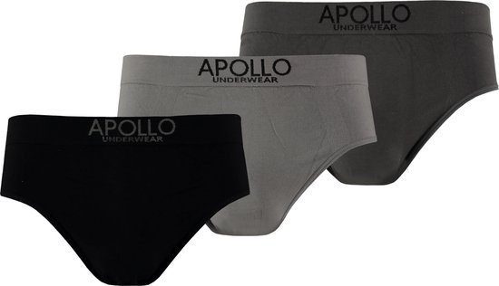 Apollo - Heren slips - Grijs - Maat M - Heren boxer - Ondergoed heren - Slip heren Ondergoed - Naadloos ondergoedgrijs
