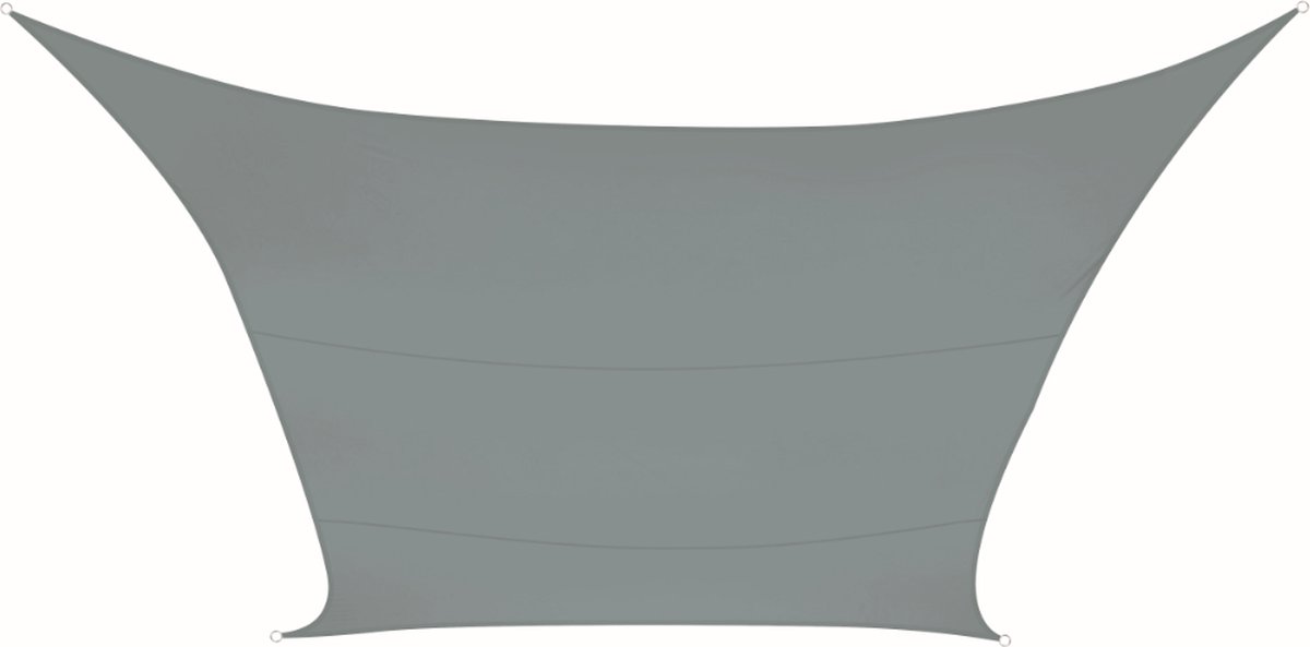 Perel Schaduwdoek, waterafstotend, 5 x 5 m, 160 g/m², polyester, vierkant, lichtgrijs
