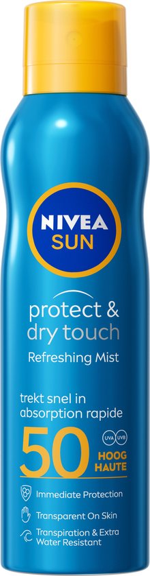 Schijn matras Kan worden berekend NIVEA SUN Protect & Refresh Verfrissende Zonnespray SPF 50 - 200 ml |  bol.com