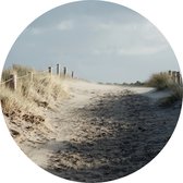 Texelphotos.nl - Muurcirkel -Texel Duinpad - Wanddecoratie rond - Wandcirkel - Noordzee – Duinen - Strand – Zee – Noordzee – Natuur – Landschap - Aluminium - Dibond - 60x60 cm - Binnen en Buiten.